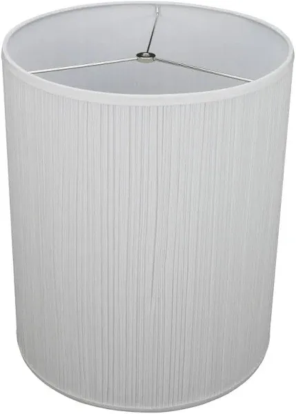 Fenchel Shades 14 in. Top Diameter x 14 in. Bottom Diameter x 17 in. Height White Drum Lamp Shade