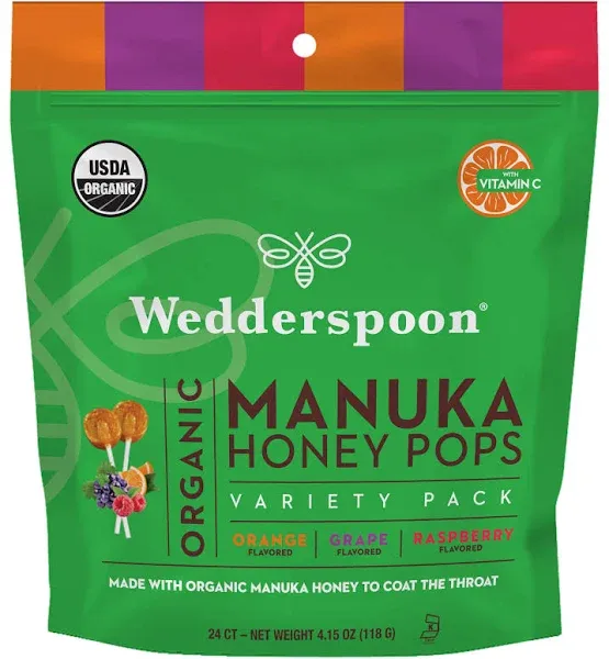 Wedderspoon Organic Manuka Honey Pops Variety