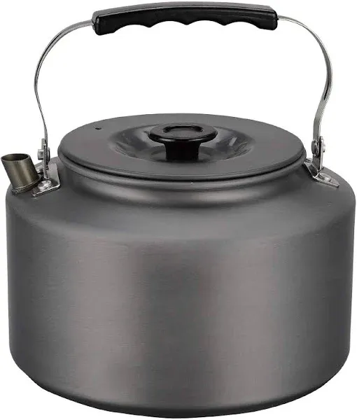 Camping Kettle 2.2L Aluminum Alloy Open Campfire Coffee Tea Pot Fast Heating ...