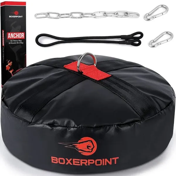 Double End Bag Anchor - Skidproof Heavy Bag Anchor Bag, Heavy-Duty Floor Anchor for Boxing Bags - PVC Double Punching Bag Stand Weight for Punching Bag, Gym Equipment Boxing Accessories