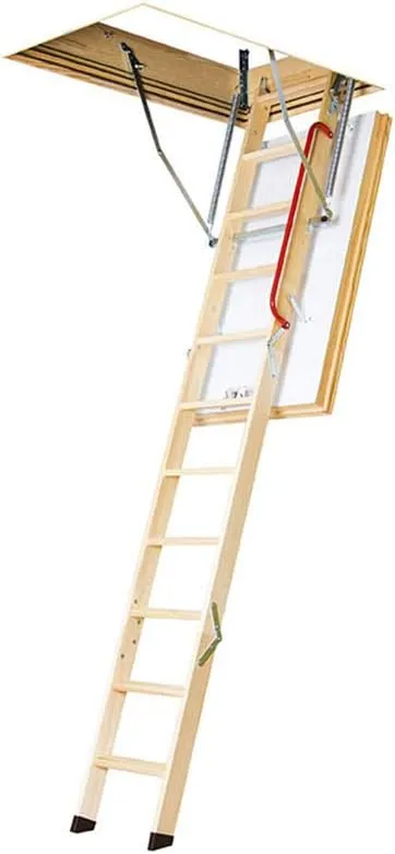 FAKRO LWT 66893 Wooden Thermo Attic Ladder with 12.5 R-Value for 22-Inch x 54-Inch Rough Openings