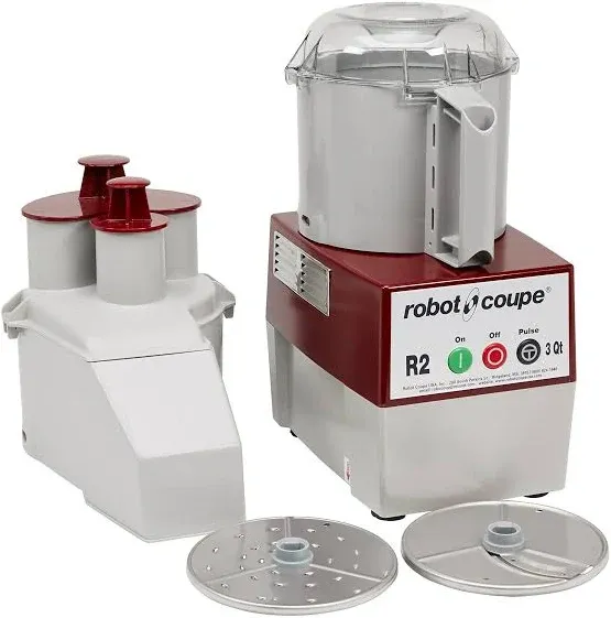 Robot Coupe R2N Combination Continuous Feed Food Processor with 3 Qt. Gray Bowl