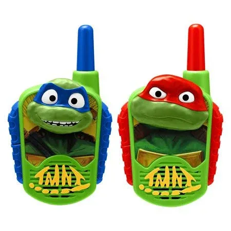 Teenage Mutant Ninja Turtles Extended Range Walkie Talkies - Push to Talk Button, Children Ages 3+