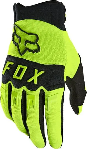 New Fox Racing Men&#039;s Dirtpaw Gloves, Flo Yellow, Medium, 25796-130-M