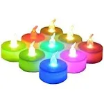 24 Pack LED Tea Lights Candles – 7 Color Changing Flameless Tealight Candle –...