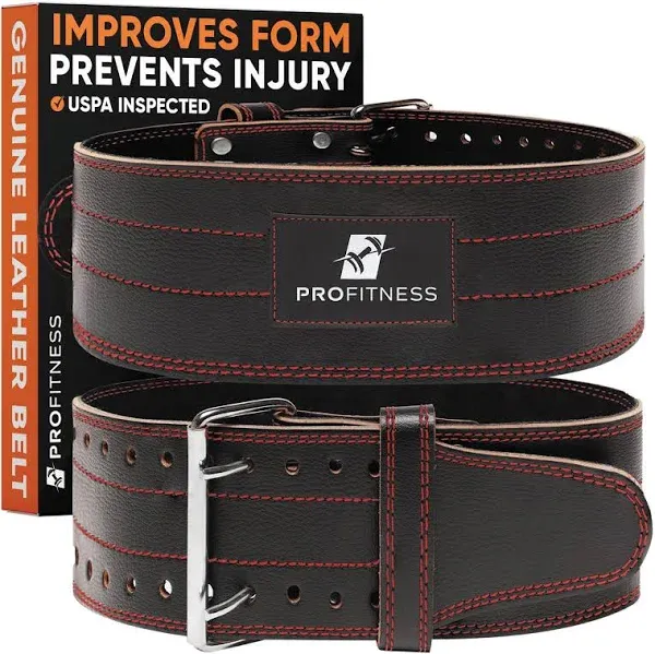 Weight Lifting Belt (5mm Thick) - Leather Weight Lifting Belt for Women &amp; Men...