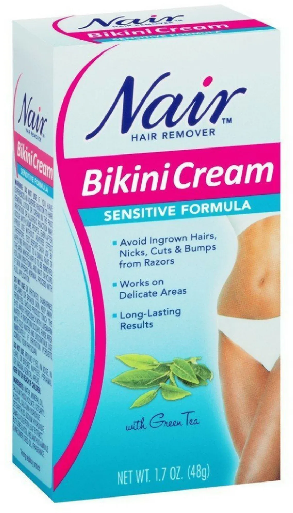 Nair Hair Remover Bikini Cream Sensitive Formula With Green Tea