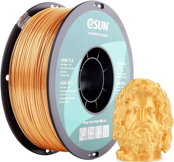 eSilk 1.75mm PLA Gold Filament - 1kg Spool