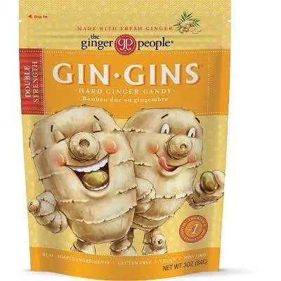 Ginger People Gin Gins Ginger Candy, Hard, Double Strength - 4.5 oz