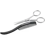 Moustache Scissors &amp; Comb