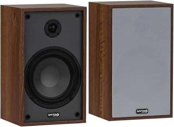 ⭐Dayton Hi-Fi Design 6.5&#034; Bass Driver Classic Black Bookshelf Speaker Pair Wood⭐