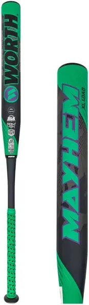 Worth Mayhem 14" XL Dual Stamp Slow Pitch Softball Bat