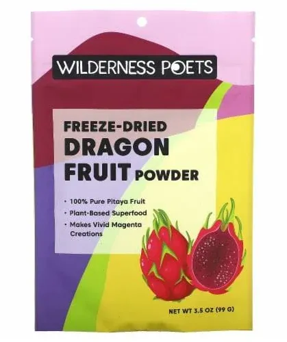 Wilderness Poets Freeze Dried Dragon Fruit Powder 3.5 oz.