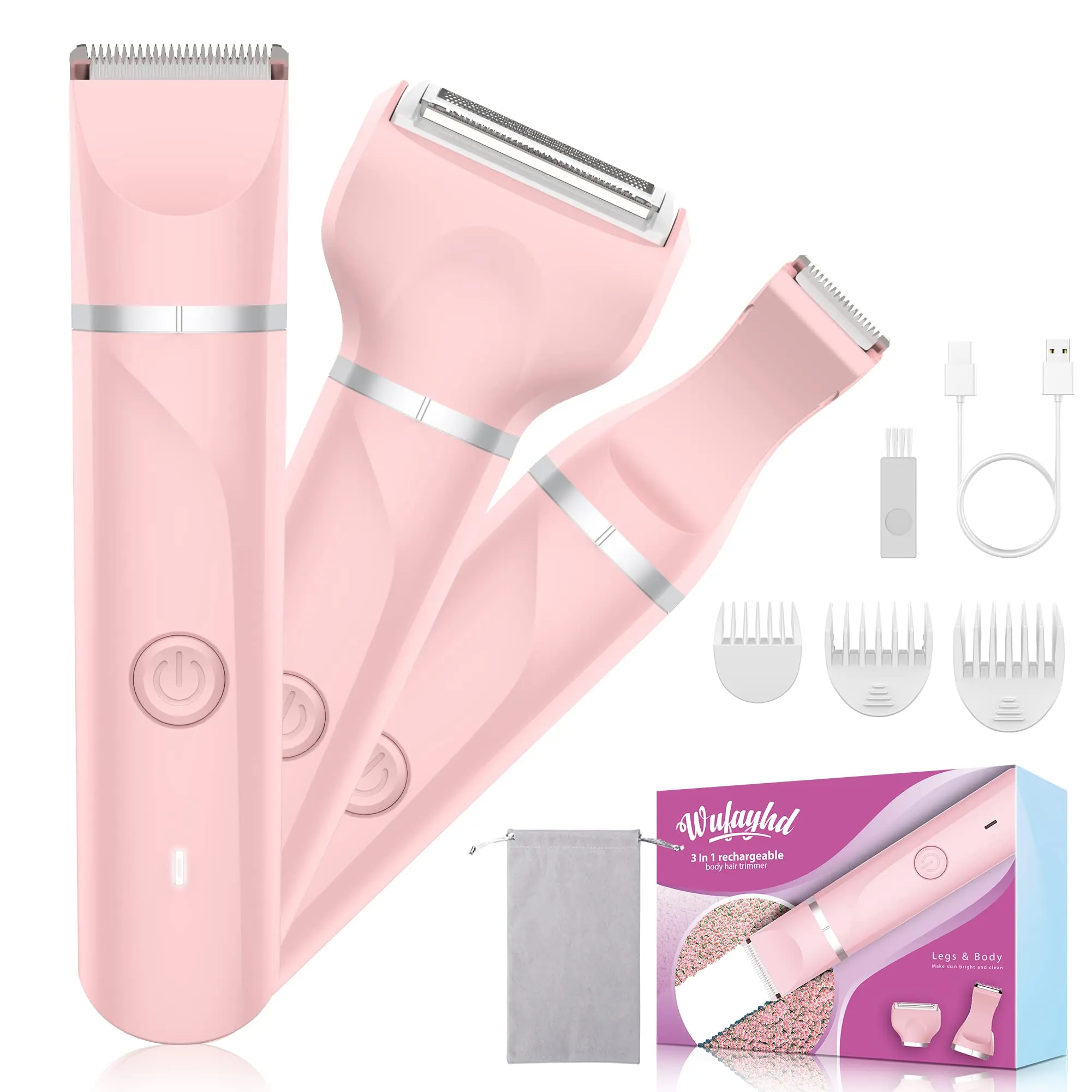 Electric Razors Shaver for Women, 3 in 1 Bikini Trimmer for Women, IPX7 Waterpro