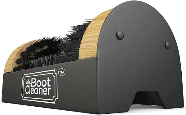 Heavy Duty Wooden Shoe Brush Cleaner Outdoor Floor Mount or Portable