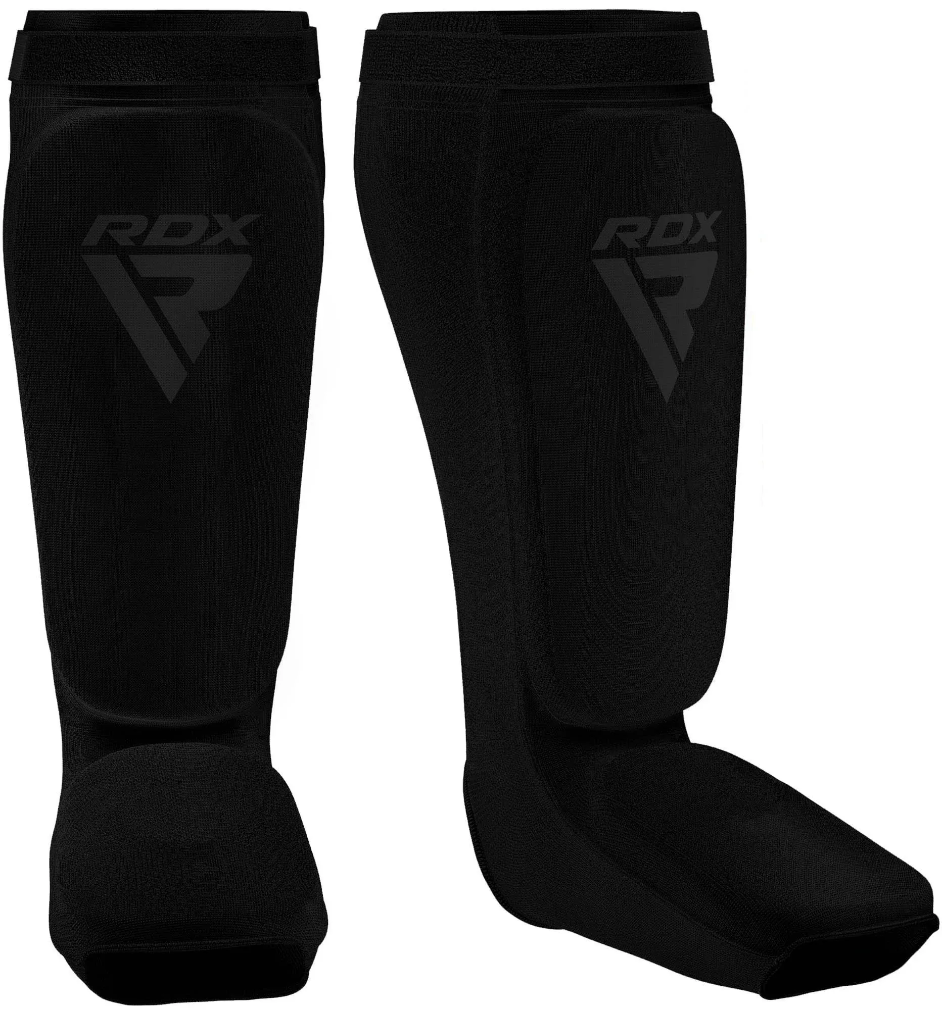 RDX Shin Guards Kickboxing Muay Thai, SATRA Approved, MMA Leg Instep Protection Pads, Sparring Training Martial Arts Boxing, Elasticated Padded