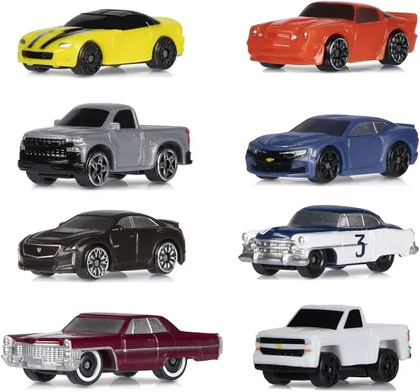 Micro Machines Multipack - Toy Cars and Collectables - Featuring 8 Cadillac and Chevrolet Vehicles - Play and Collect - Amazon Exclusive