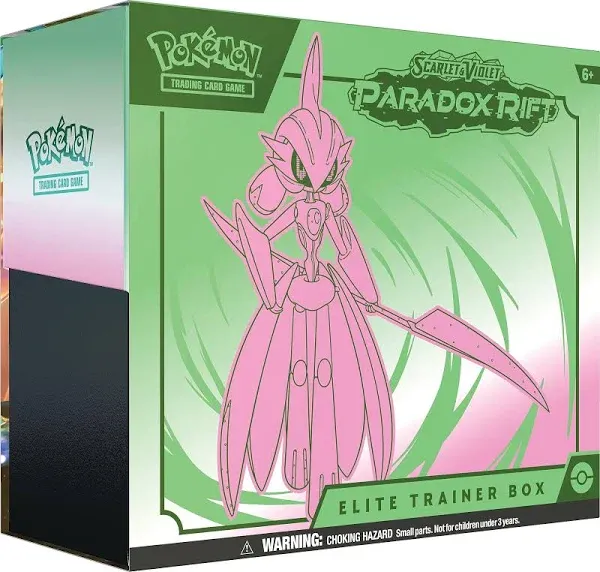 Scarlet &amp; Violet: Paradox Rift Iron Valiant Elite Trainer Box Sealed DQN