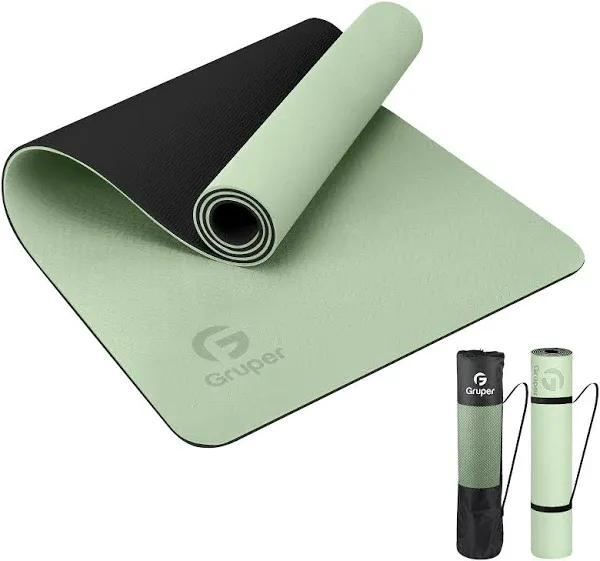 Yoga Mat Non Slip, Eco Friendly Fitness Exercise Mat with Carrying Strap,Pro ...