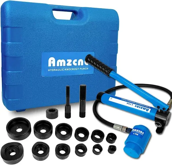 Amzcnc Hydraulic Knockout Punch Electrical Conduit Hole Cutter Set Ko, 2")).