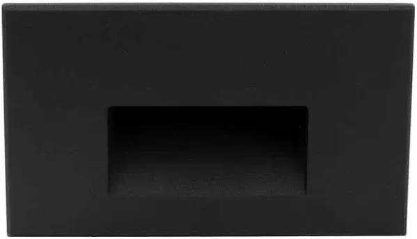 STW Series Horizontal Wet Location LED Step Light Black