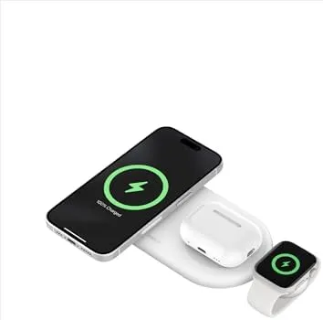 3-in-1 Magnetic Wireless Charging Pad with Qi2, MagSafe-compatible | Belkin US