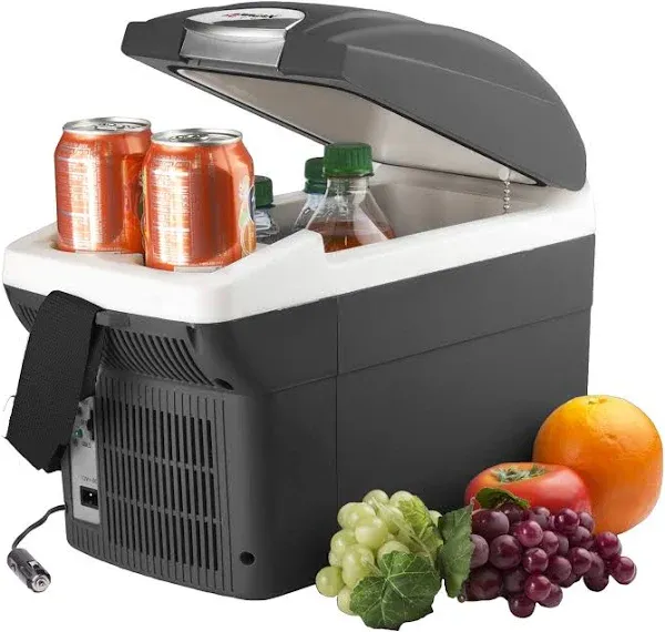 Wagan EL6206 12V 6 Quart Personal Thermoelectric, 6 Liter Capacity, Portable Electric Cooler Warmer with 12/24V DC, Small Fridge for Car, RV, and Camping Use, UL Listed