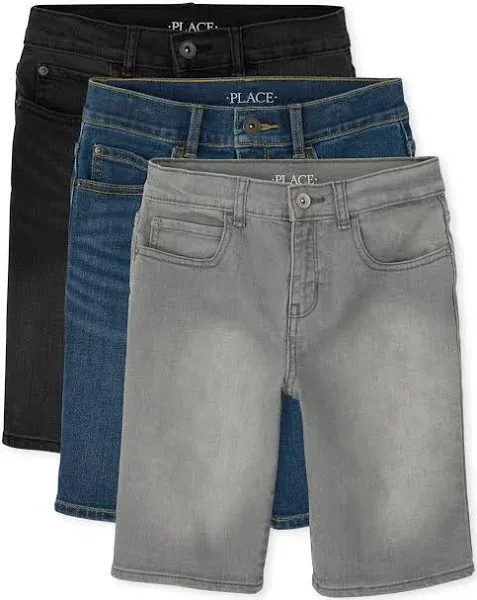 Boys Denim Shorts 3-Pack - Multi