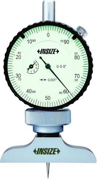 INSIZE 2341-E1 Dial Depth Gage 0.001&#034; Dial Indicator Graduation 0&#034; - 1.2&#034;