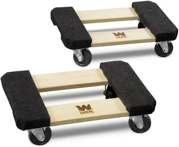 1320 Lbs. Capacity 12-By-18 In. Hardwood Furniture Dolly (2-Pack)