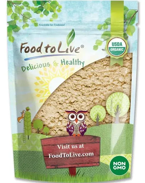 Food to Live Organic Sacha Inchi Powder, 8 Ounces - Non-GMO, Kosher Inca Nut Powder, Raw Vegan Protein Powder, Rich in Omega-3, Bulk