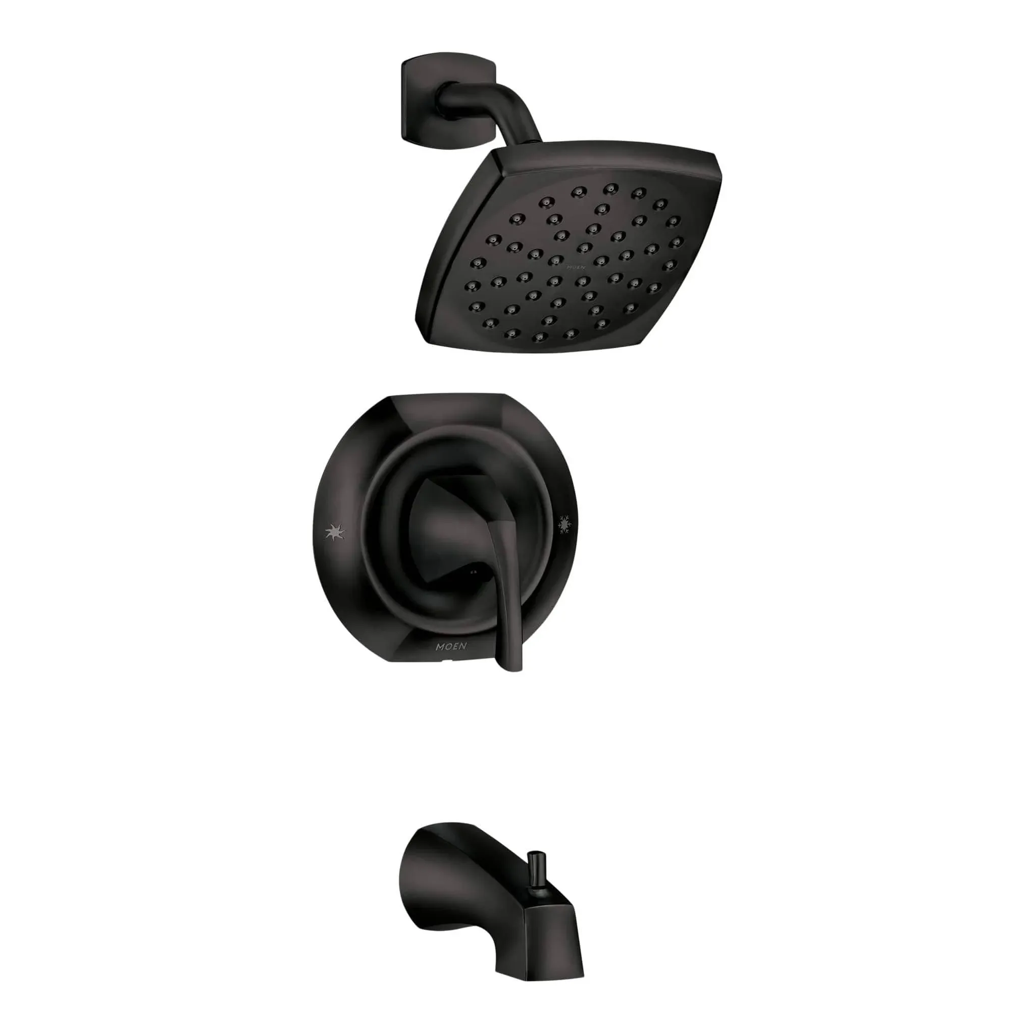 Moen Lindor 1-Handle Matte Black Tub and Shower Faucet