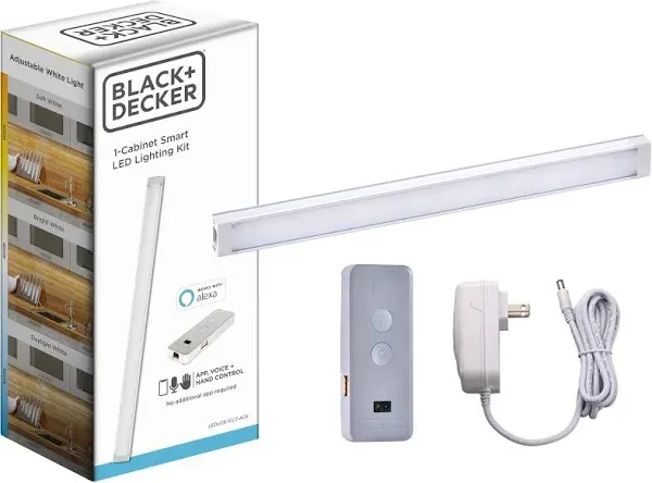 BLACK+DECKER Smart Under Cabinet Lighting LEDUC9-1CCT-ACK