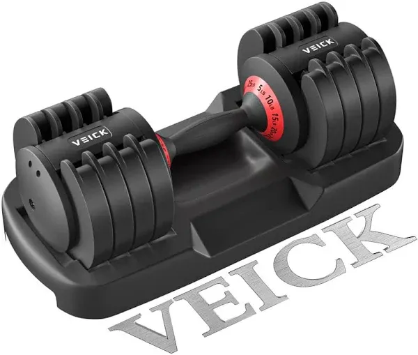 55lb Adjustable Dumbbell Set, 5 in 1 Weight Adjust Dumbbell with Anti-Slip Metal Handle Workout Equipment