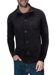 x Ray Men's Stand Collar Cardigan, Black, X-Large