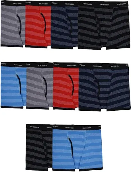 Fruit of the Loom Boys' and Toddler Boxer Briefs, Tag Free & Breathable Underwear, Assorted Color Multipacks