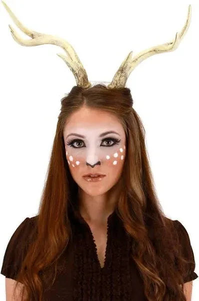 elope Deer Costume Antlers - Soft Molded Foam with Realistic Paint and Adjustable Chin Strap