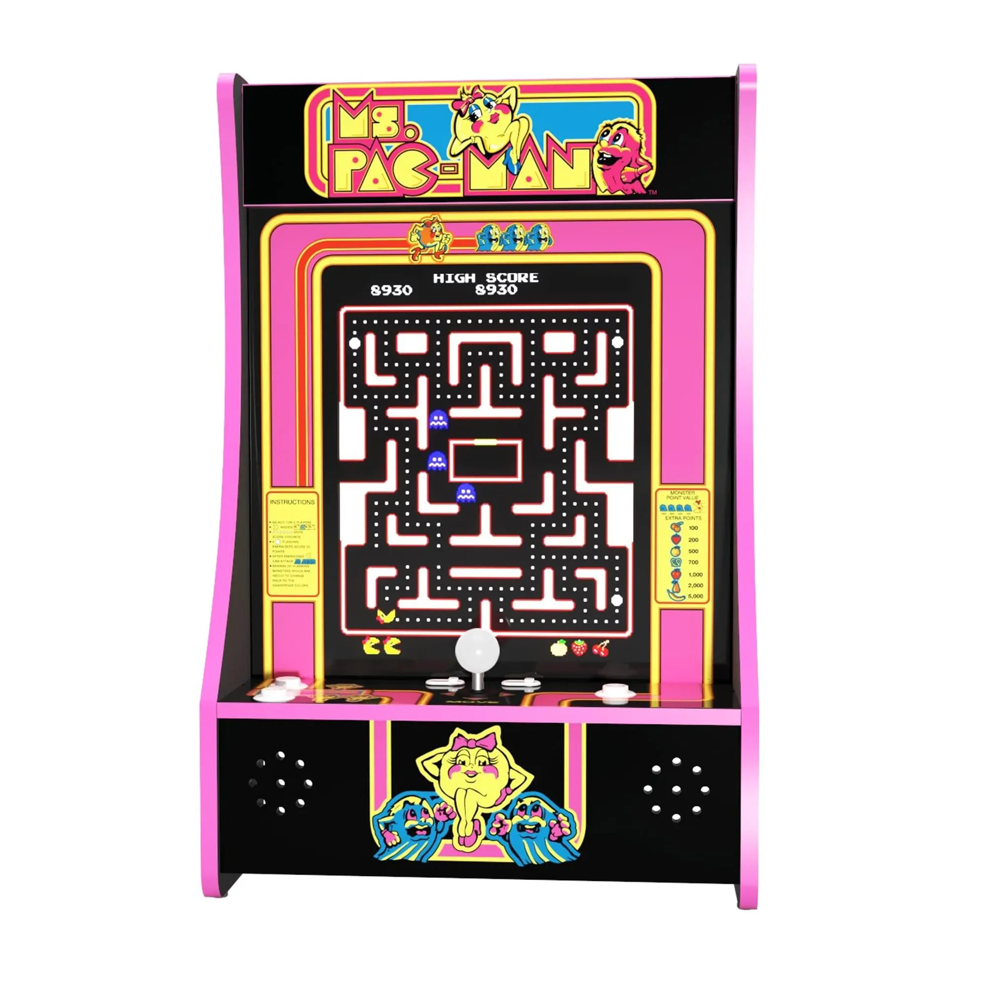 Ms. Pac-Man Partycade Video Game System | 40th Anniversary Edition | 10 Games