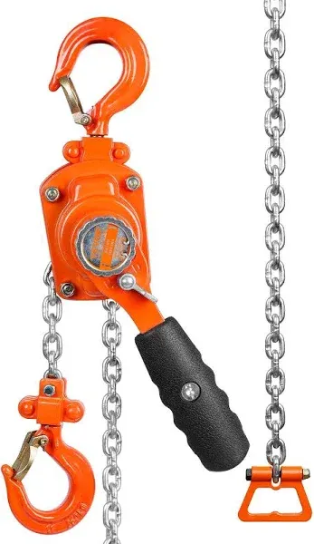 VEVOR Lever Block Chain Hoist G80 Ratchet 250kg 0.25 Ton Come along 3 m Lifter