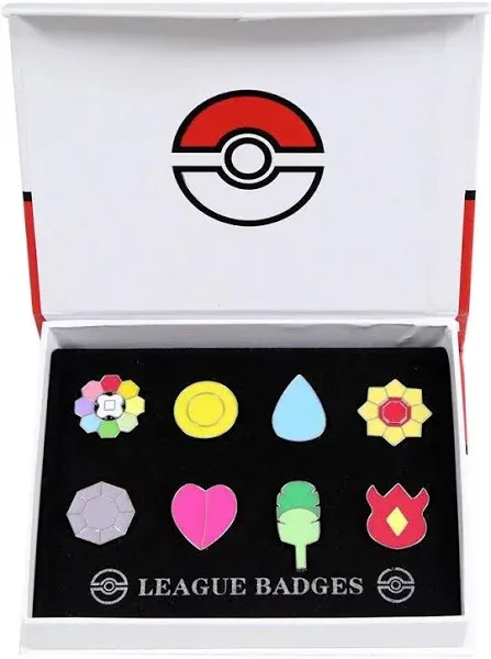 CHAOZI0 8Pcs Pocket Monsters Gym Badges Collection Gift Box