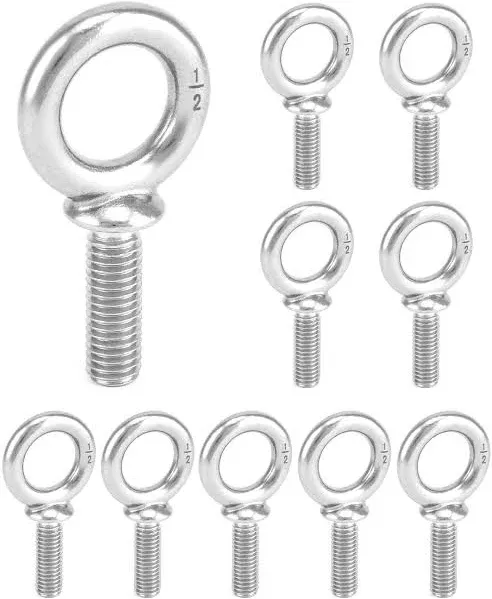 3/8&#034;-16 UNC Stainless Steel 316 Eye Bolt, 4 Pack 3/8&#034; X 1-1/4&#034; 