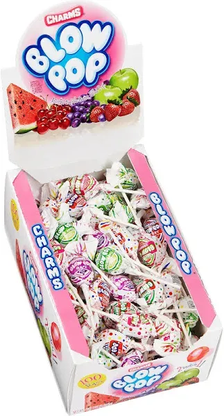 Charms Blow Pops, Assorted Flavors, 100-Count Box (8138)