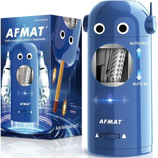 AFMAT Electric Pencil Sharpener for Colored Pencils, Fully Automatic Robot Auto