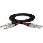 Hosa HSS-010X2 Dual REAN 1/4" TRS to Same Pro Stereo Interconnect Cable - 10'