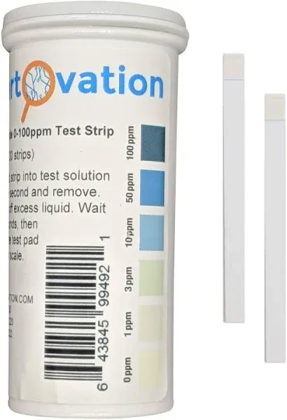 (100 Pack) Analytical Test Indicator Strips to Detect Peroxide Up to 100 ppm New