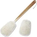 17 Inch Natural Exfoliating Loofah Back Scrubber On a Stick with Luffa Sponge...