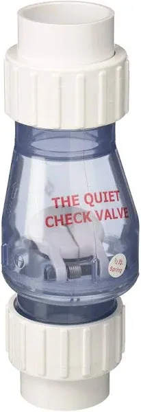 MAGIC Silent Check Valve 1-1/2" Slip Clear PVC