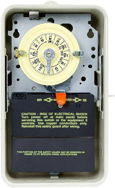 Time Clock, Intermatic T104R3, 24 hr, 230v, DPST, w/ Case : T104R3