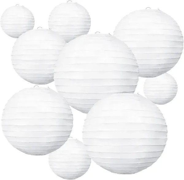 BEISHIDA 10Pcs White Paper Lanterns