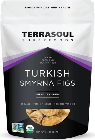 Terrasoul Superfoods Organic Turkish Smyrna Figs, 4 Lbs (Pack of 2) - No Added Sugar | Unsulphured | Perfectly Dried